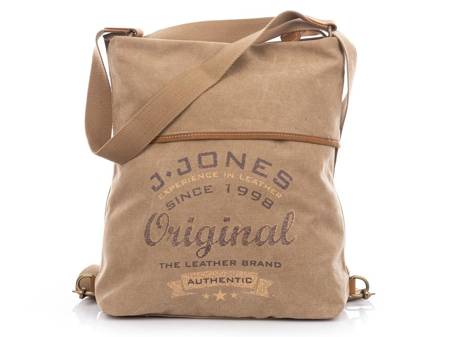 J Jones Women's bag and backpack 2-in-1 beige