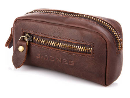 Large leather zippered key case from J Jones